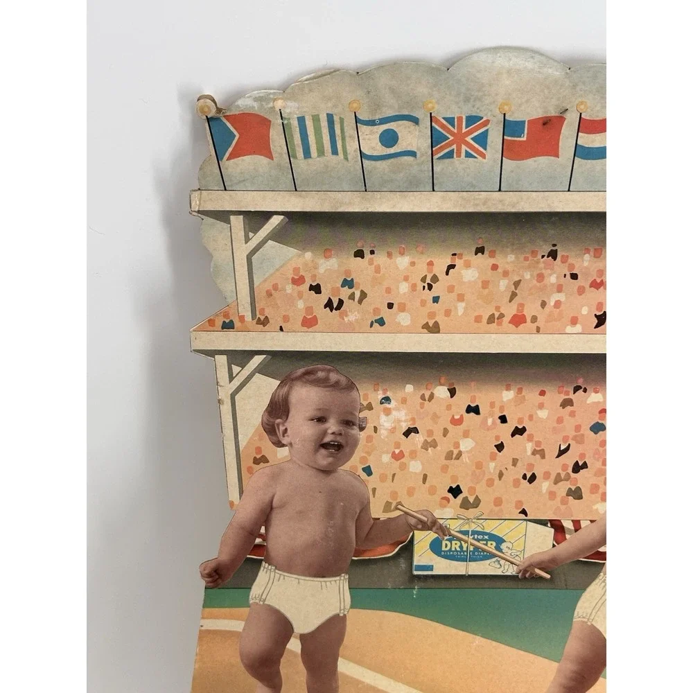Vintage 1950s Playtex Dryper Store Display Advertisement Stand Up Ephemera